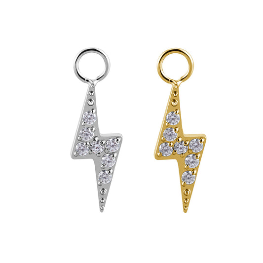 Lightening Bolt CZ Charm