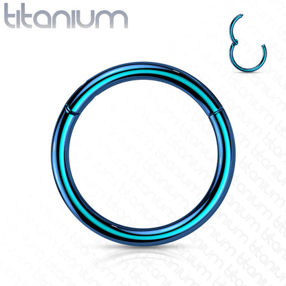 Titanium Colored Hinged Rings 16G & 14G