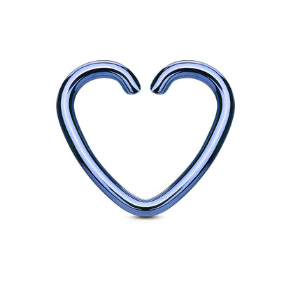 Surgical Steel Annealed Heart Rings