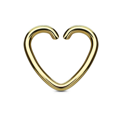 Surgical Steel Annealed Heart Rings