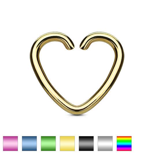 Surgical Steel Annealed Heart Rings