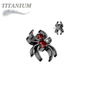 Threadless Titanium CZ Spider Top Only