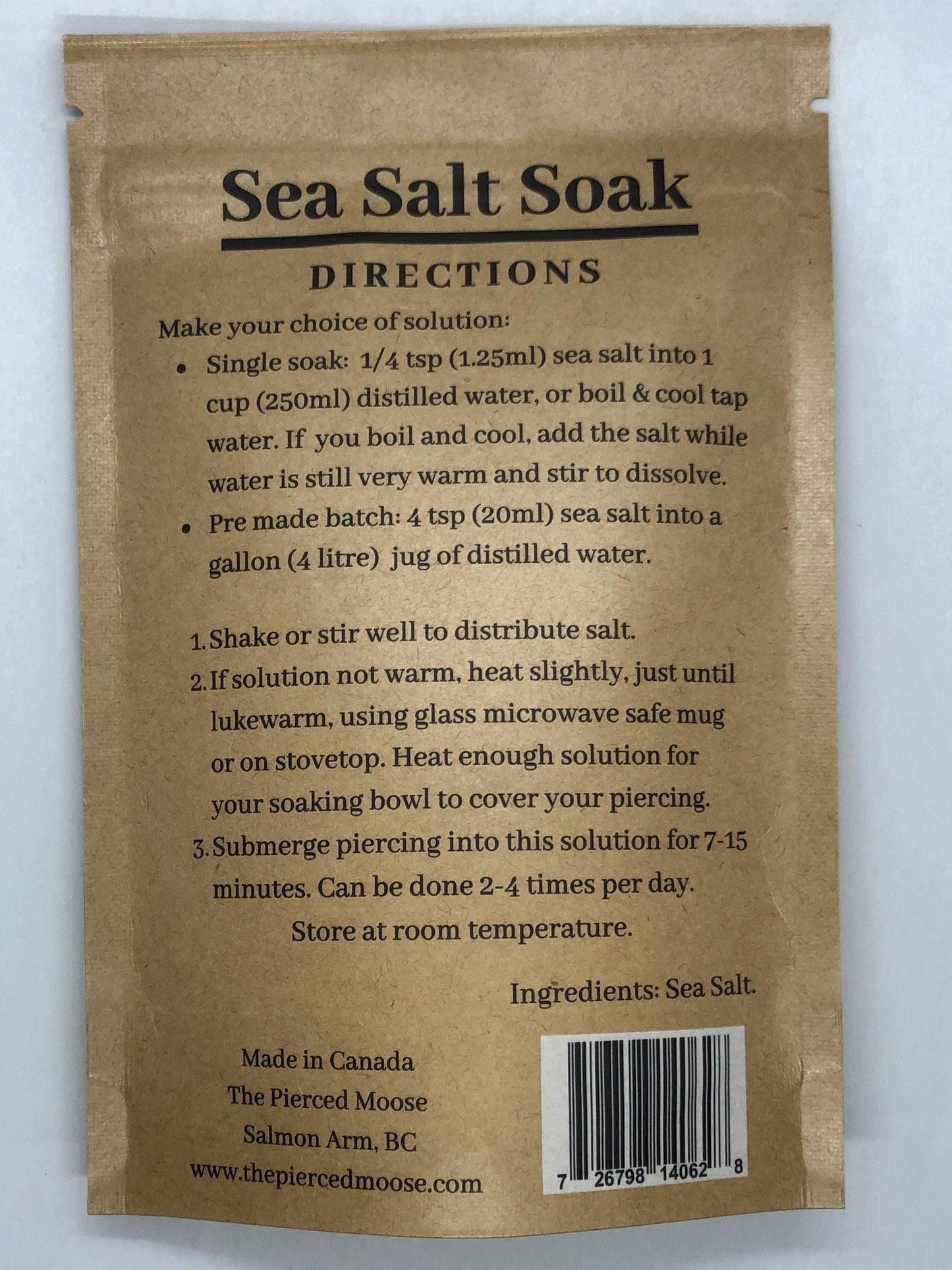 Soak it - All Natural Sea Salt - 100gr