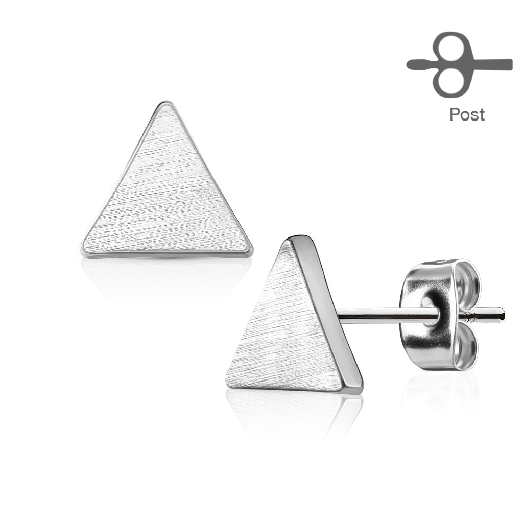 Solid Triangle Surgical Steel Earrings