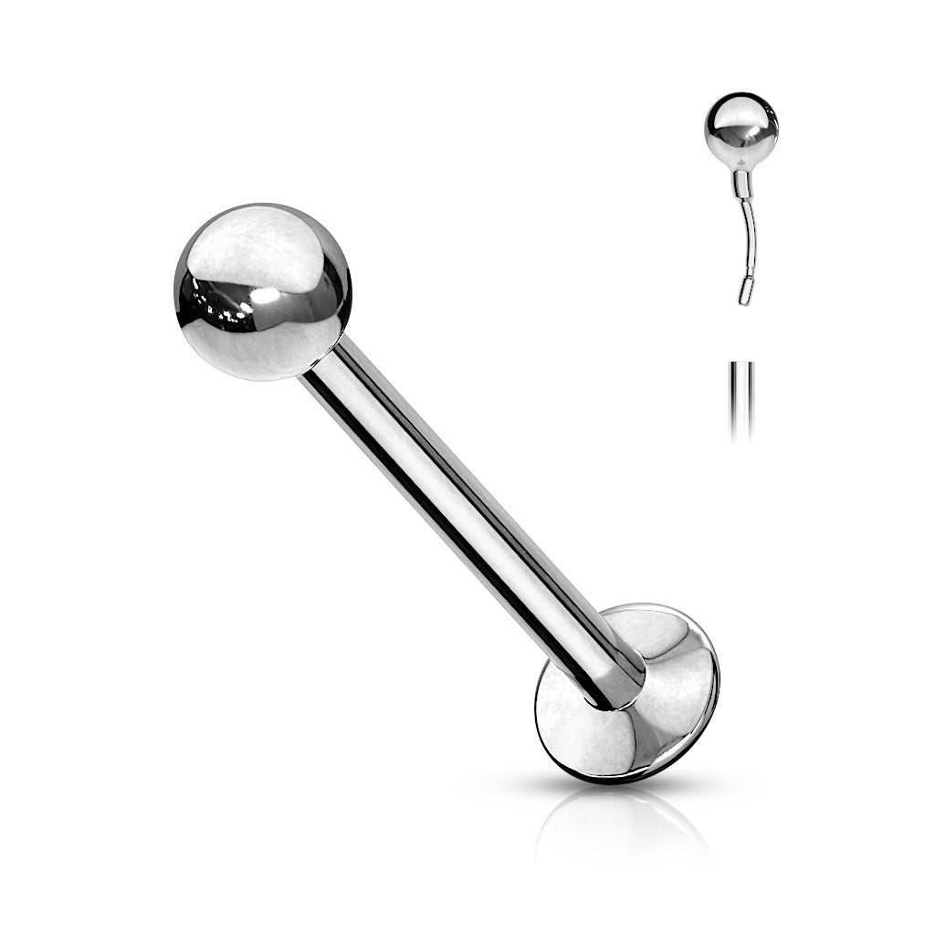 Threadless Surgical Steel Solid Ball Labret Combo