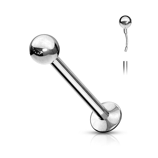 Threadless Surgical Steel Solid Ball Labret Combo