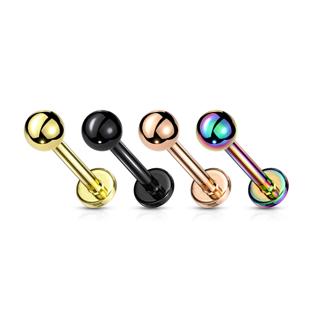 Threadless Colored Surgical Steel Ball Labret Combo