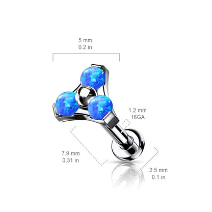 Titanium Threadless Trinity Triangle Labret Combo