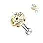 Bullet Back Casing Labret Surgical Steel Internal Thread