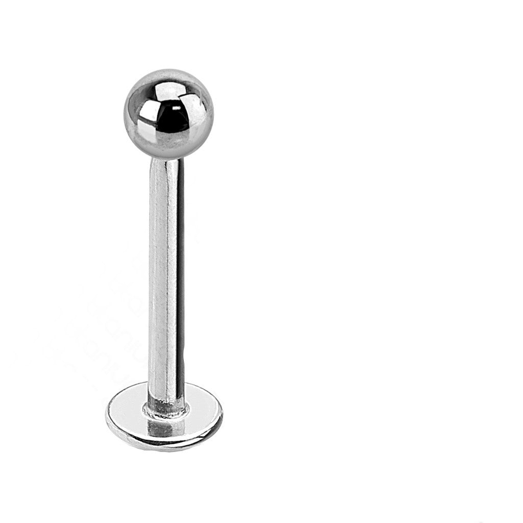 Surgical Steel Solid Ball Labret Studs External Thread