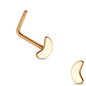 L Bend Surgical Steel Nostril Stud with Crescent Moon Top