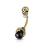 Claw Holding Ball with Skull Top Belly Banana