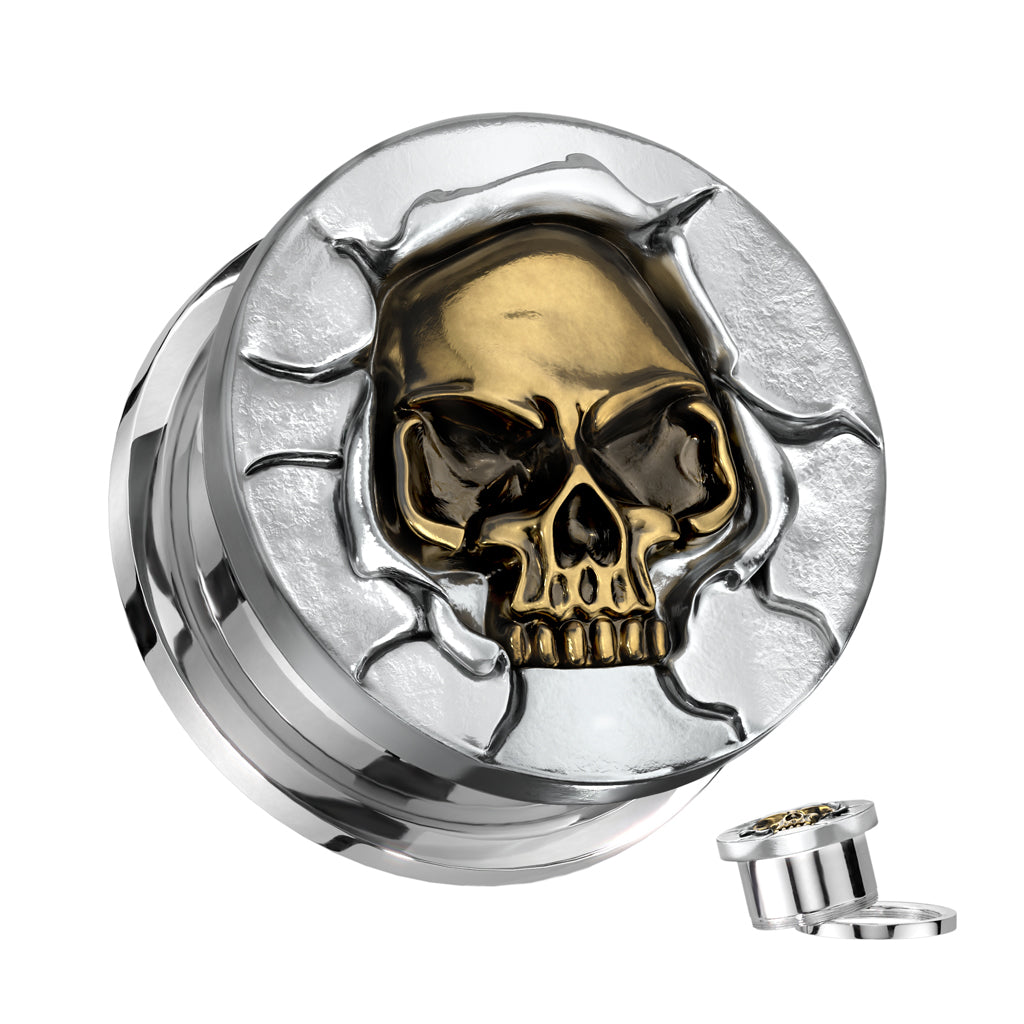 Surgical Steel Bronze Skull Screw Fit Plug