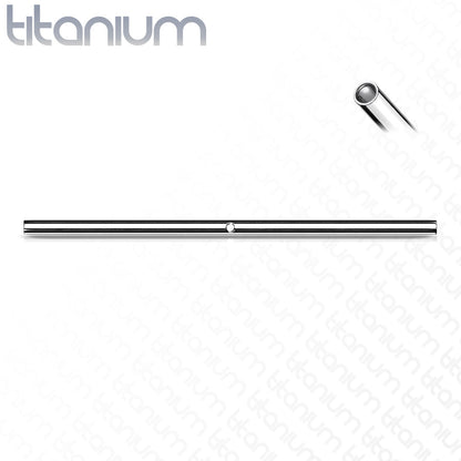 Titanium Industrial Barbell with Middle Threaded Hole