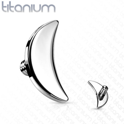 Titanium Internally Threaded Moon Flat Top