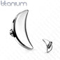 Titanium Internally Threaded Moon Flat Top