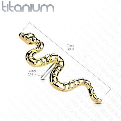 Threadless Titanium Snake Top Only