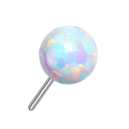 Titanium Threadless Opal Ball Top Only