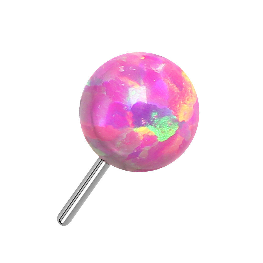 Titanium Threadless Opal Ball Top Only