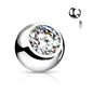 Surgical Steel Press Fit External Thread Replacement Bezel Gem Balls