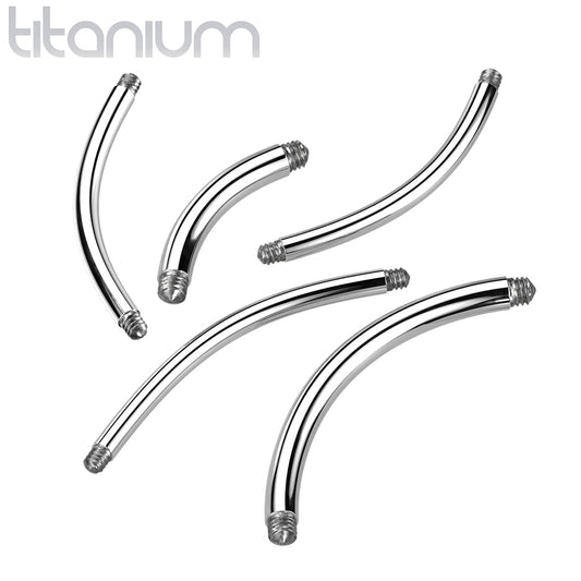 Titanium External Thread Curved Barbell (Posts Only)
