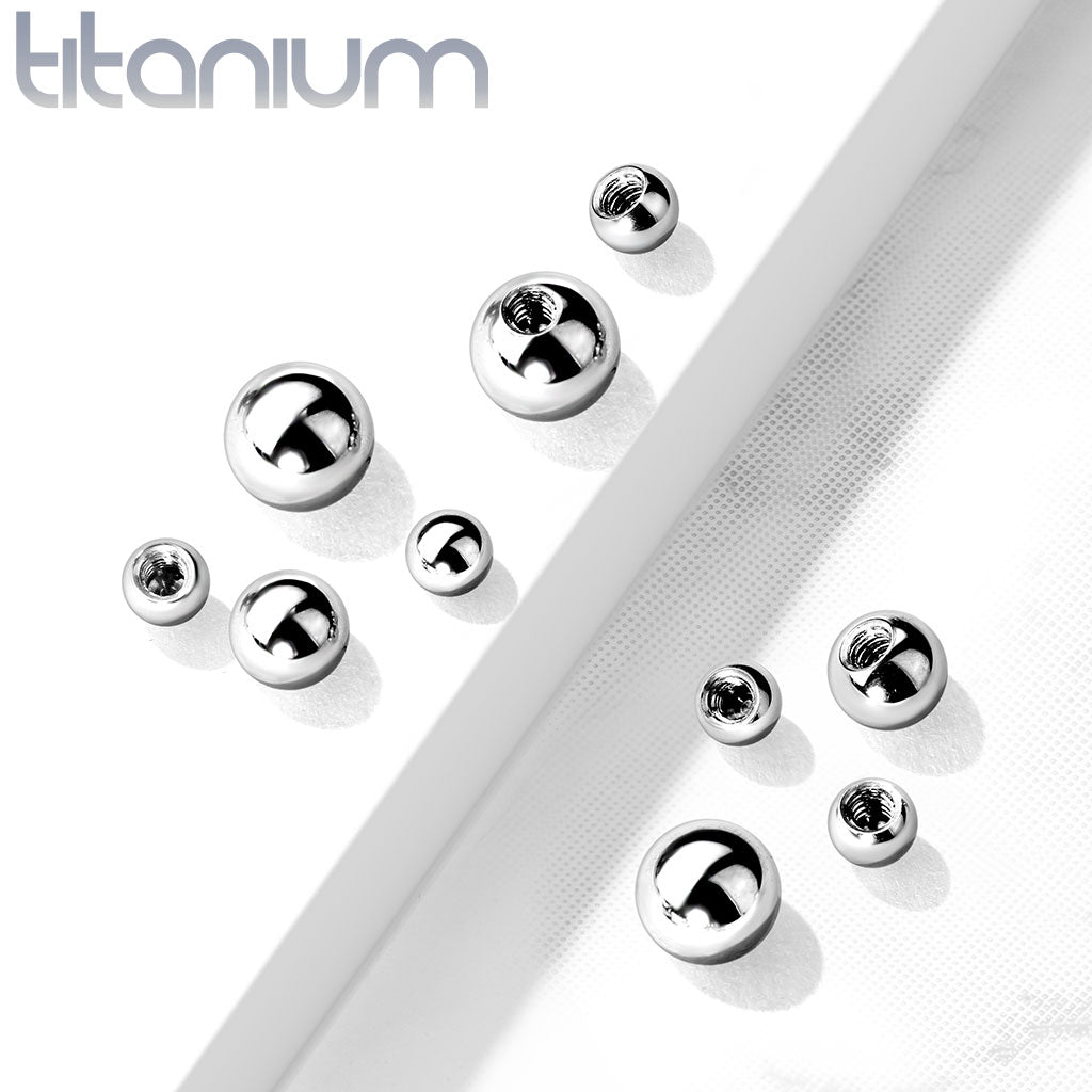 Externally Threaded Solid Titanium Ball End