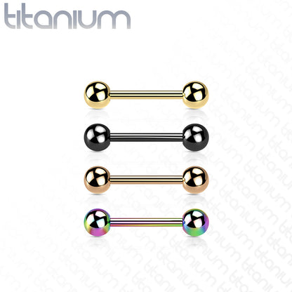 Titanium Colored Barbells Externally Threaded