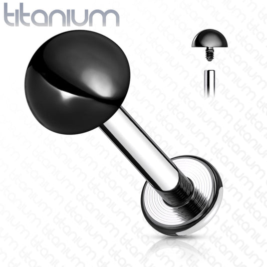 Titanium 4mm Dome Top Labret 16G Internal Thread