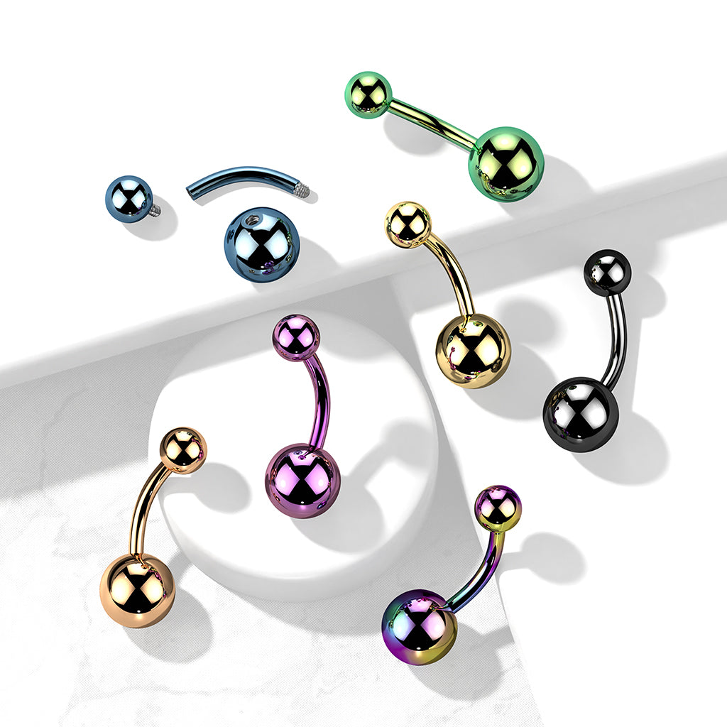 Titanium Solid Colored Internally Threaded Belly Bananas – Pierced ...